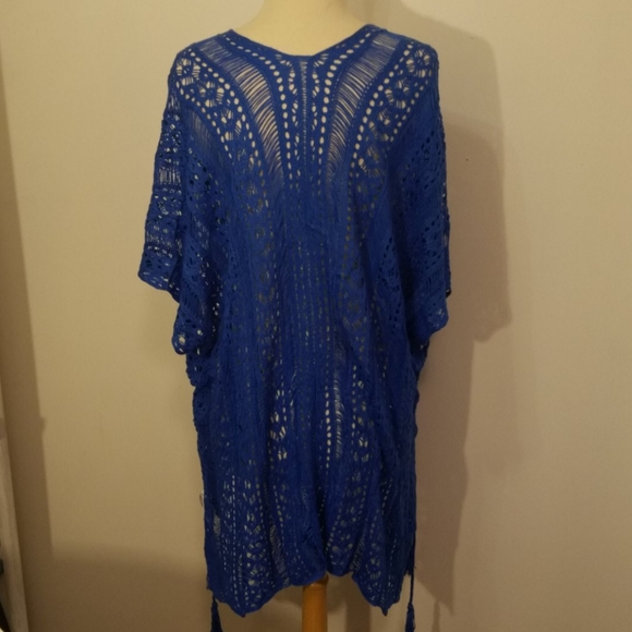 CLOSING New Blue Crochet Tassel Kimino - Picture 5 of 5